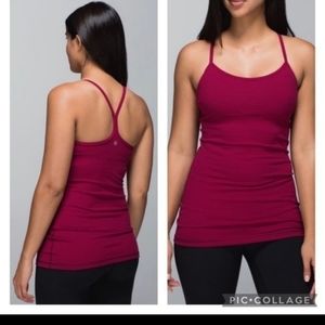 Lululemon power Y tank 4 bumble berry stripe
